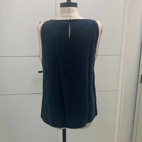 Zara NWT Basic Z1975 Denim Navy Tencel Top Size M - Picture 4 of 14